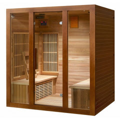 ROSLYN 4-PERSON INDOOR INFRARED SAUNA 400KS