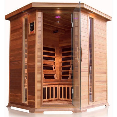 BRISTOL BAY 4-PERSON INDOOR INFRARED CORNER SAUNA 400KC